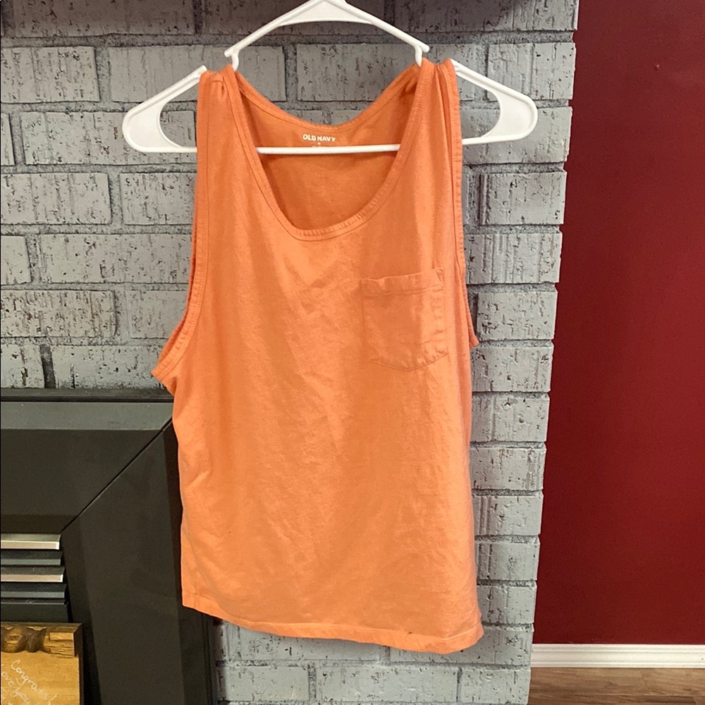 Old Navy Orange Sleeveless Relaxed Tank Top